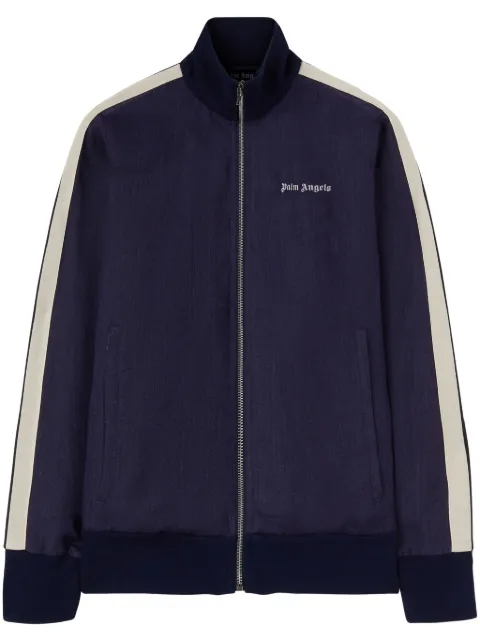 Palm Angels logo-embroidered track jacket Blue PMBD072S24FAB001