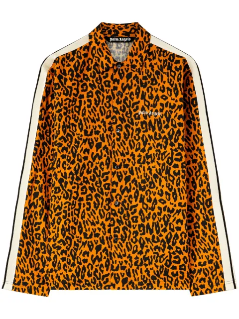 Palm Angels cheetah-print track shirt Orange PMBD056S24FAB0022010