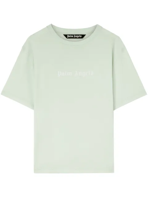 Palm Angels logo-print cotton T-shirt Green PMAA089S24JER0025103