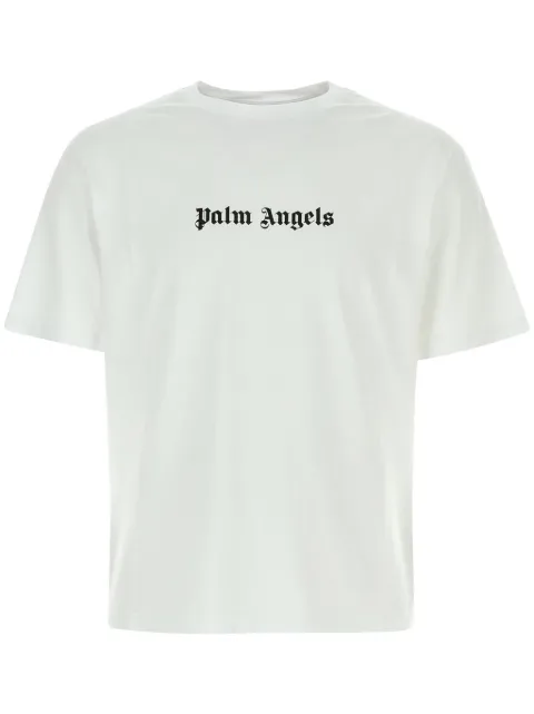 Palm Angels logo-print crew-neck T-shirt White PMAA089S24JER0020110