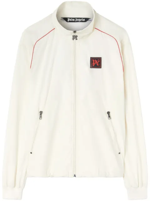 Palm Angels logo-embroidered bomber jacket White PMEM024S24FAB0010325