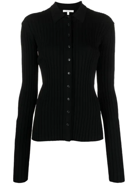 Nensi Dojaka straight-point collar pleated top Black NDAW23KT028