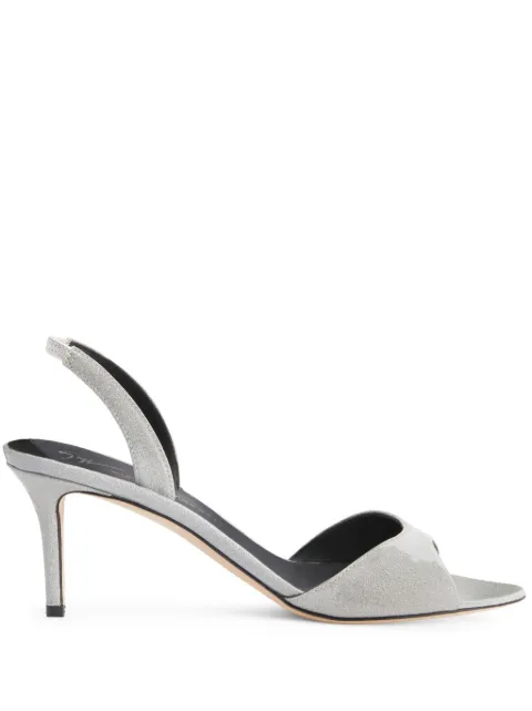 Giuseppe Zanotti Lilibeth 70mm leather sandals Silver E400010003