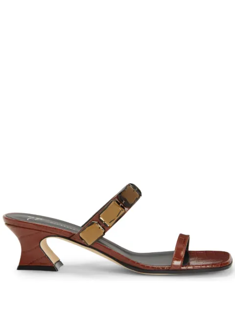 Giuseppe Zanotti Flaminia 45mm square-toe sandals Brown E400037002