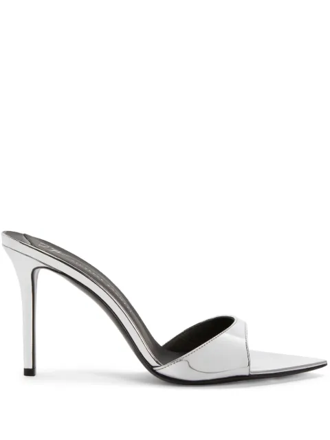 Giuseppe Zanotti 70mm Intriigo leather sandals Silver E400011005