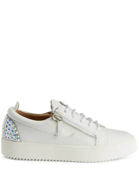 Giuseppe Zanotti Gail rhinestone-embellished sneakers White RS40007001