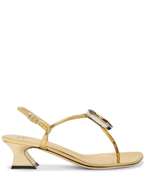 Giuseppe Zanotti Anthonia 45mm rhinestone-embellished thong sandals Gold E400027003