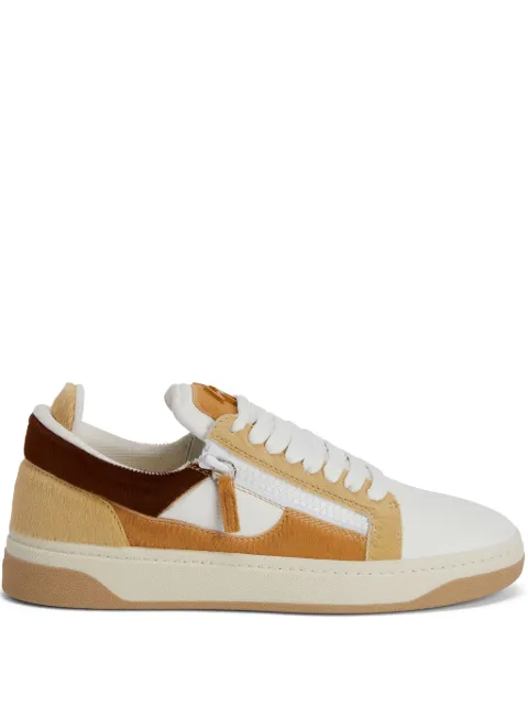 Giuseppe Zanotti GZ94 colour-block double-zip low-top sneakers White RM40004002