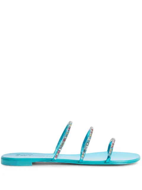 Giuseppe Zanotti Dark Colorful rhinestone-embellished sandals Blue I300017004