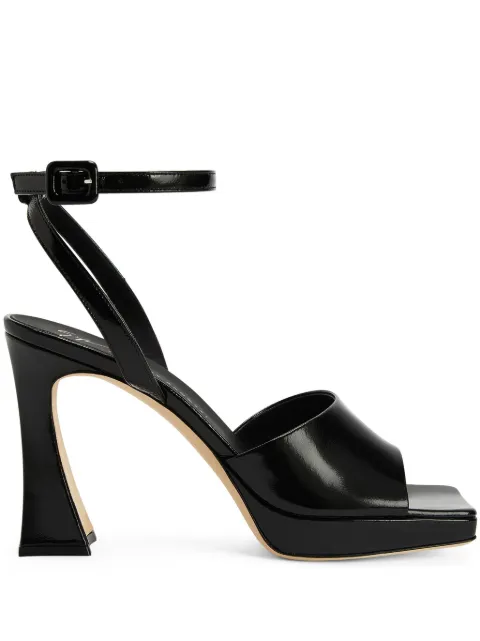 Giuseppe Zanotti Emiyle 100mm leather sandals Black E400007002