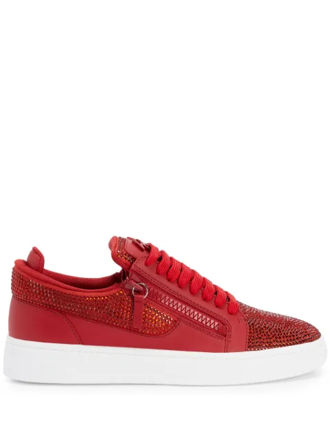 Giuseppe Zanotti GZ94 rhinestone-embellished sneakers Red RU30021002