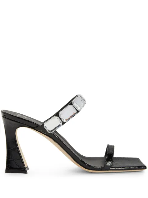 Giuseppe Zanotti Flaminia 85mm square-toe sandals Black E400036001