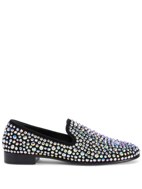 Giuseppe Zanotti Marvin Caleido crystal-embellished loafers Black EU40026001