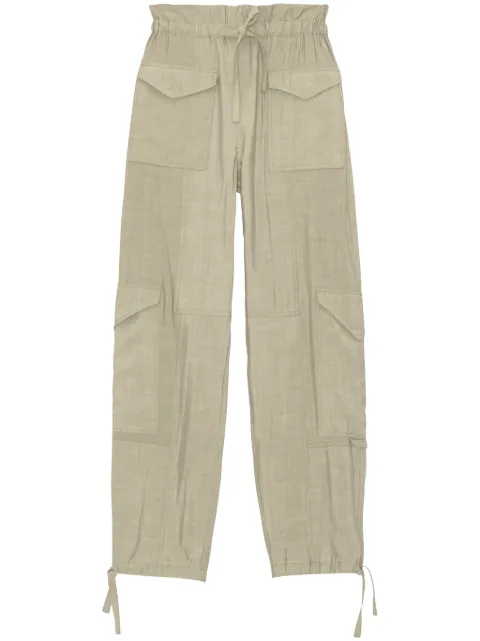 GANNI drawstring cargo pants Green F8873