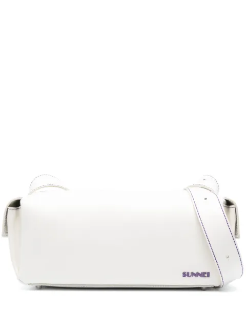 Sunnei Labauletto leather shoulder bag White MACCWBAG017LTH003