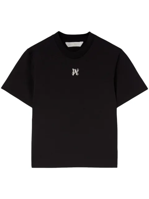 Palm Angels PA monogram cotton T-shirt Black PWAA044S24JER0021003