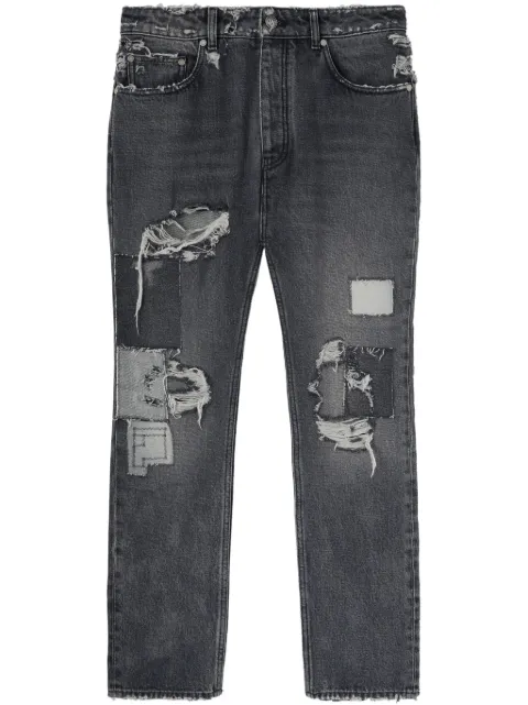 Palm Angels distressed straight-leg jeans Black PMYA039S24DEN002