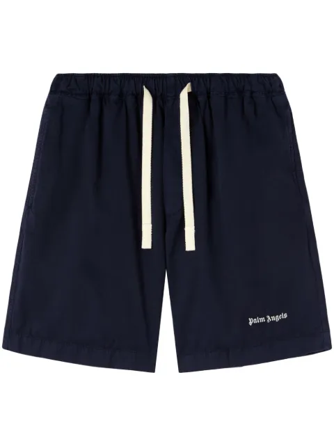 Palm Angels logo-embroidered bermuda shorts Blue PMCB051S24FAB0034603