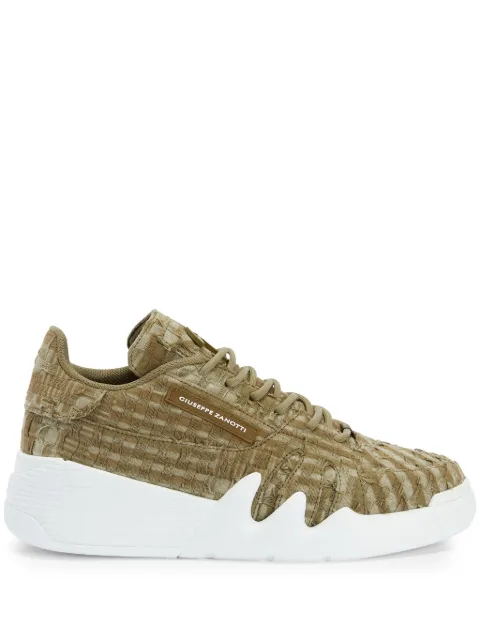 Giuseppe Zanotti Talon lace-up low-top sneakers Green RM40001002