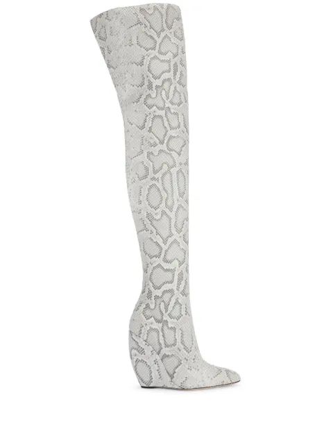 Giuseppe Zanotti Ginnyfer knee-high leather boots Grey E480000001