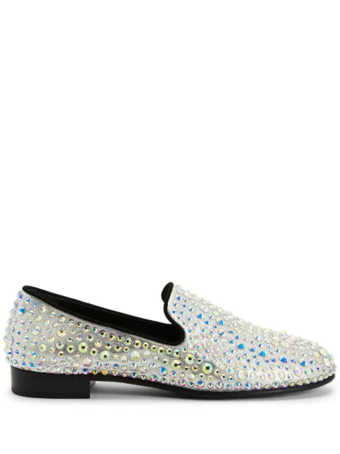 Giuseppe Zanotti Marvin crystal-embellished loafers Silver EU40006001