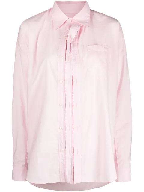 Y/Project asymmetric cotton-blend shirt Pink SHIRT70