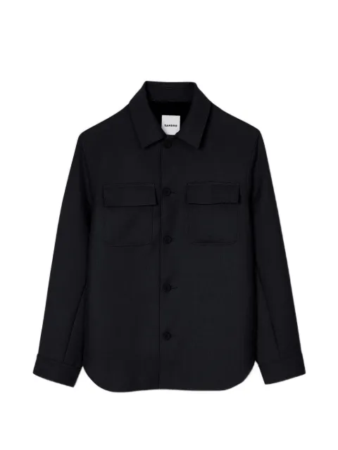 SANDRO buttoned oversized shirt Black SHPBL00963