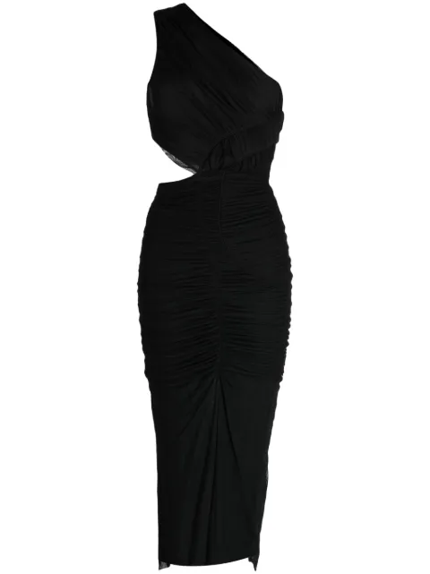 SIMKHAI Seraiah ruched midi dress Black 4231136J