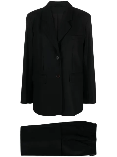 Skall Studio single-breasted recycled wool suit Black PIRETTE4060