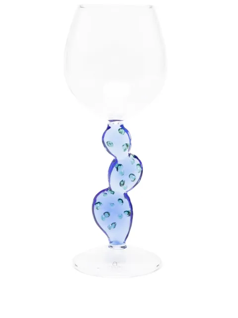 Ichendorf Milano cactus-motif asymmetric wine glass Neutrals 09352026