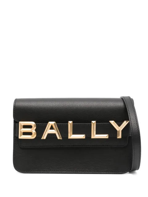 Bally logo-lettering leather bag Black WAS01TVT569