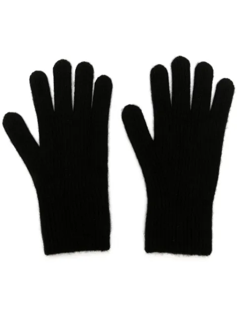 TOTEME ribbed-knit cashmere gloves Black 241WSG1245YA0016001