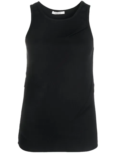 Gauchère round-neck sleeveless tank top Black P22317280528