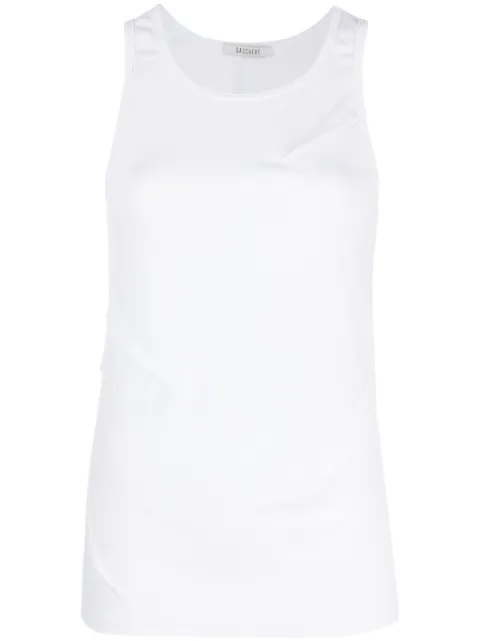 Gauchère round-neck sleeveless tank top White P22317280528