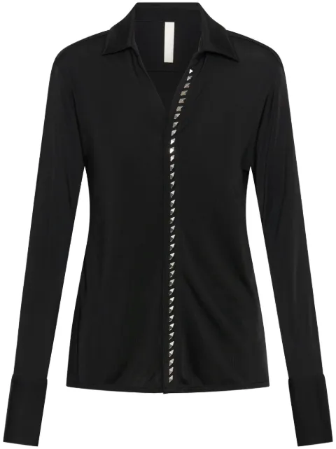 Dion Lee studded-placket shirt Black C5043PS24