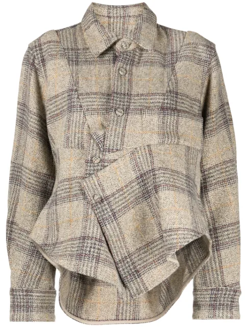 JNBY check-print wool jacket Multicolour 5N0612650