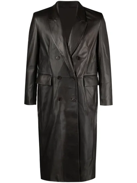 Salvatore Santoro double-breasted leather coat Black 45029D
