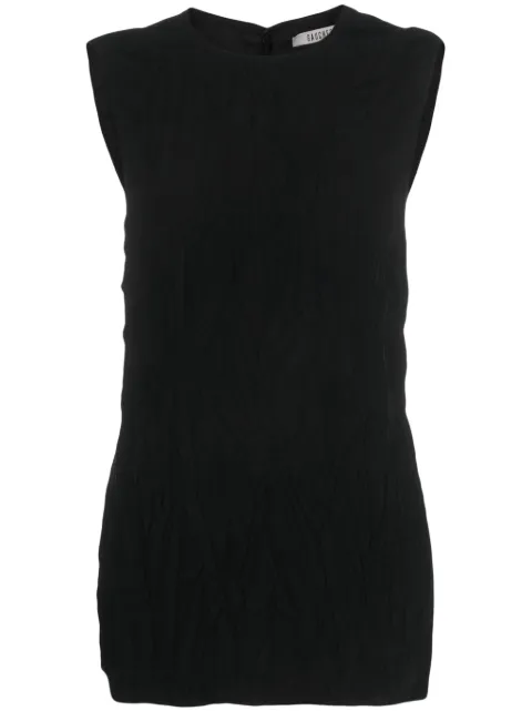 Gauchère crinkled-finish open-back top Black M123073803711000