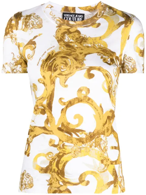 Versace Jeans Couture Couture cotton T-shirt White 76HAH6D8JS287