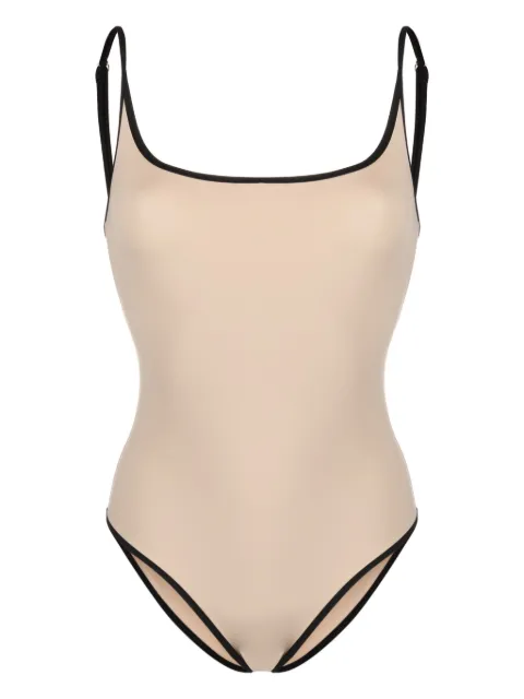 TOTEME stripe edge swimsuit Neutrals 241WSW1031FB0097056