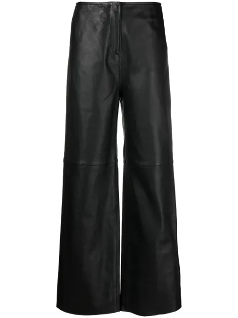TOTEME Tirago straight-leg leather trousers Black 241WRB1085LE0021001