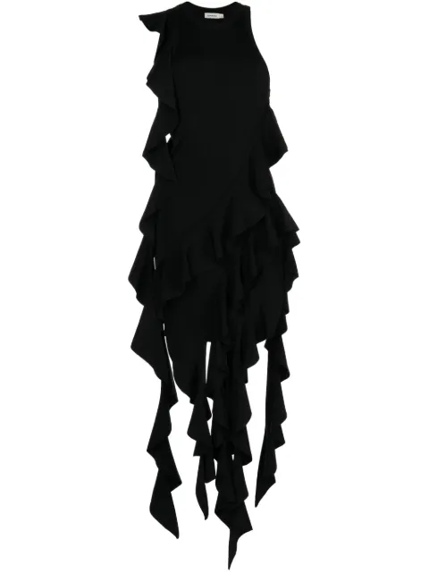 SIMKHAI Wilda draped ruffled dress Black 5231026K