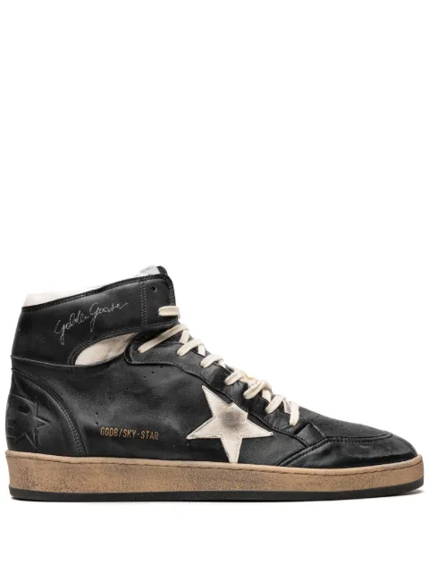 Golden Goose Sky-Star in black nappa leather with white leather star Black GMF00230F002944