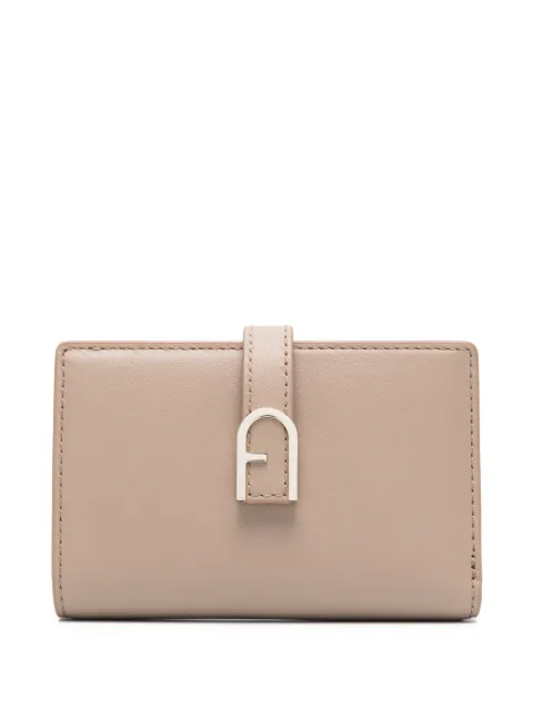 Furla logo-plaque leather wallet Neutrals WP00401BX2045