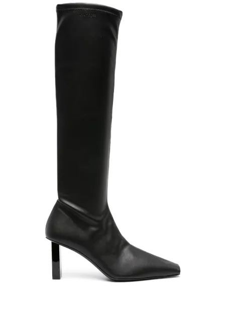 Courrèges AC Charm 70mm faux-leather boots Black 423SBT012PL0128
