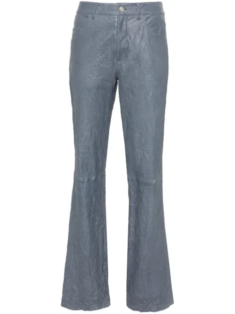 Zadig&Voltaire straight-leg crinkled-leather trousers Blue RWPA00062