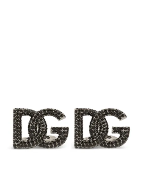 Dolce & Gabbana crystal rhinestones-embellished cufflinks Black WFQ1X1W1111