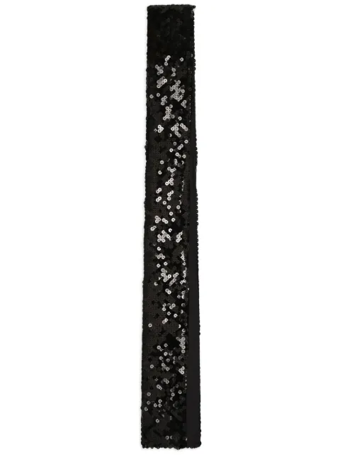Dolce & Gabbana sequin-embellished scarf Black GQ340EFLSEP