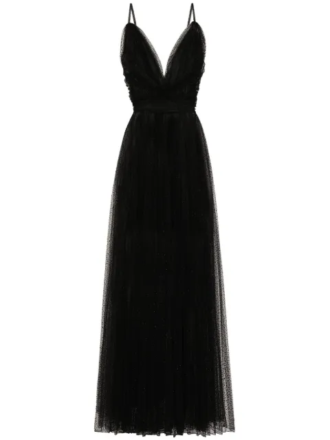 Dolce & Gabbana flocked tulle gown Black F6DGVTFLSC1
