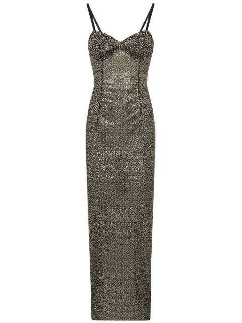 Dolce & Gabbana sequin-embellished maxi dress Black F6DFWTFLSFG